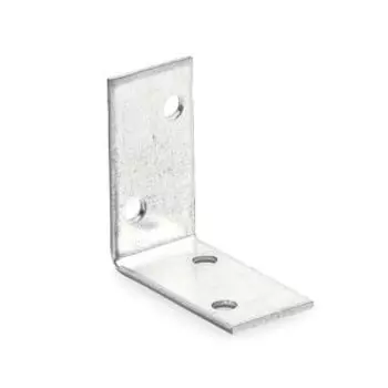 Крепежный уголок равносторонний, 40х40х20х2 мм, белый цинк, 1 шт