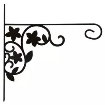 Кронштейн для кашпо Цветы, 28х26.5 см, металл