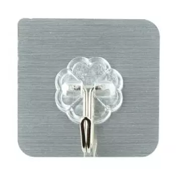 Крючки самоклеящиеся квадратные Delphinium, 2 шт, металлик