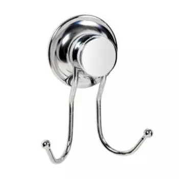 Крючок двойной на присоске Tatkraft Ring Lock, 7 см, хром. сталь