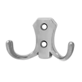 Крючок-вешалка двухрожковый №10, хром