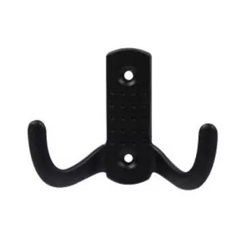 Крючок-вешалка двухрожковый №11, черный