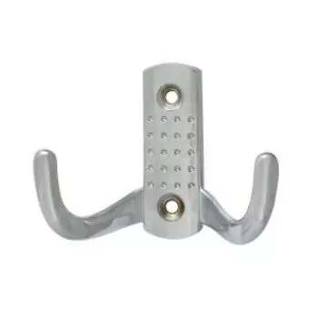 Крючок-вешалка двухрожковый №11, хром