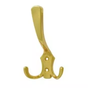 Крючок-вешалка трехрожковый №10, золото