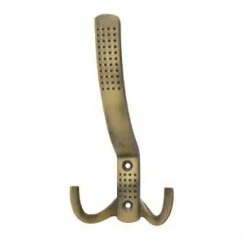 Крючок-вешалка трехрожковый №11, старая бронза