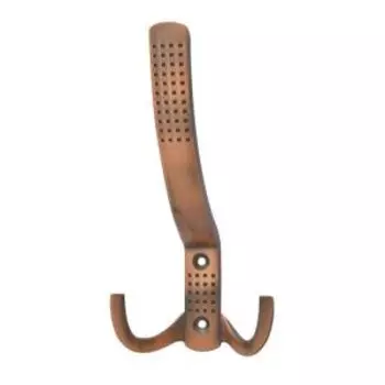 Крючок-вешалка трехрожковый №11, старая медь