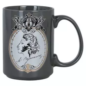 Кружка А. С. Пушкин медальон, 450 мл, фарфор