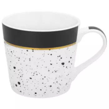 Кружка Брызги белая, 400 мл, фарфор