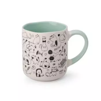 Кружка Cats life, 480 мл, фарфор, в ассортименте