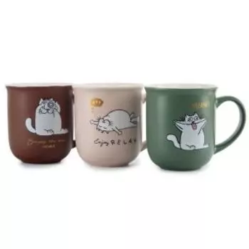 Кружка Domenik Funny cats, 400 мл, фарфор, в ассортименте