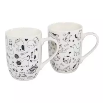 Кружкa Domenik Tableware Cats&Dogs, 320 мл, фарфор