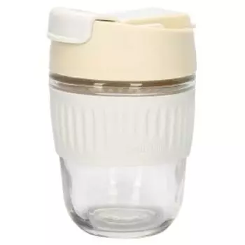 Кружка дорожная Hitt MWs Power, 350 мл, стекло/силикон