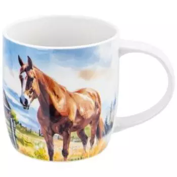 Кружка Elan Gallery Лошадь, 360 мл, фарфор