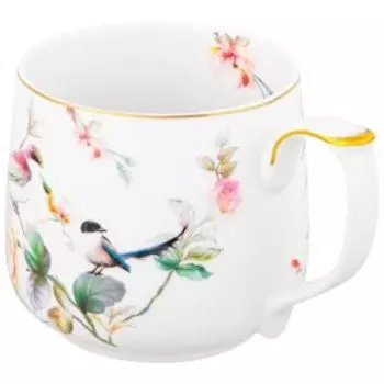 Кружка Elan Gallery Певчие птички, 500 мл, фарфор