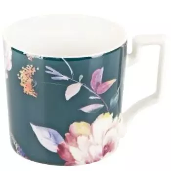 кружка Floristry зеленая 380мл, фарфор