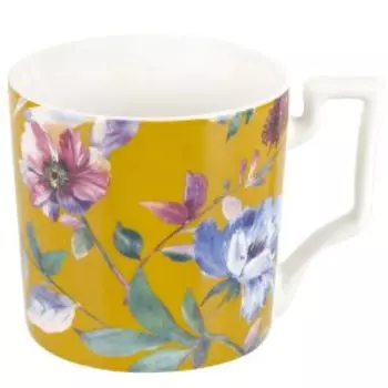 кружка Floristry желтая 380мл, фарфор