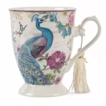 Кружка классик SIJ Павлин, 320 мл, фарфор