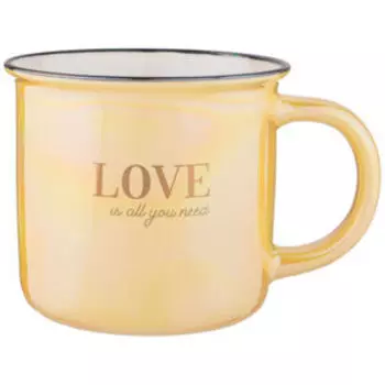 Кружка Lefard Break time, 355 мл, желтый, фарфор