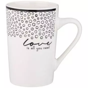 Кружка Lefard Modern Lines love is all you need, 380 мл, фарфор