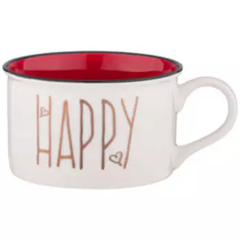 Кружка Lefard Позитив Happy, 220 мл, фарфор