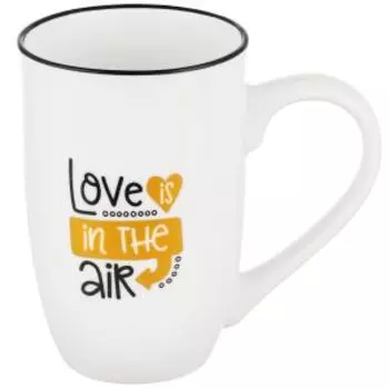 Кружка Love is in the air, 535 мл, фарфор