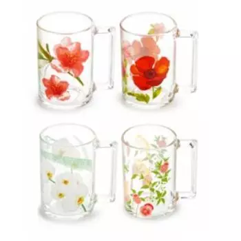 Кружка Luminarc Фитнес Цветы, 320 мл, стекло, в ассортименте