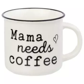 Кружка Mama needs coffee, 400 мл, фарфор