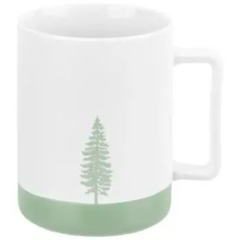 Кружка Наедине с природой, 400 мл, фарфор, зеленая