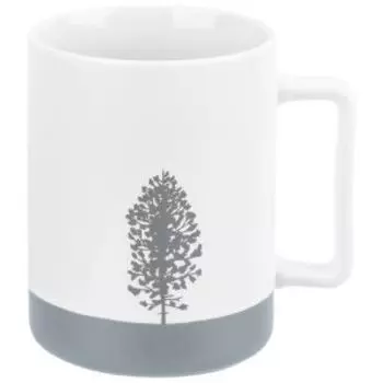 Кружка Наедине с природой, 400 мл, фарфор, серый