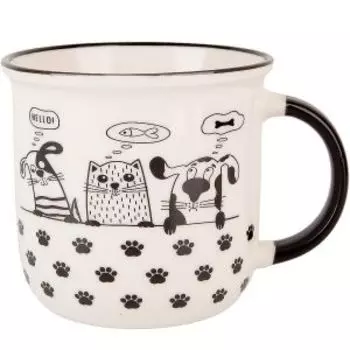 кружка NOUVELLE HOME Cat&Dog 380 мл, фарфор