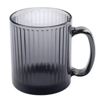 Кружка OSZ Чайная вертикаль Графит, 320 мл, стекло