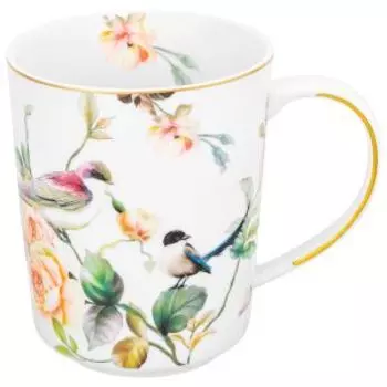Кружка Певчие птички, 360 мл, фарфор