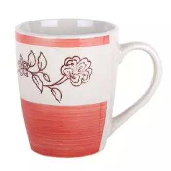 Кружка Розовый ситец, 360 мл, бочка, керамика