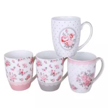 Кружка Розы, 350 мл, фарфор, в ассортименте