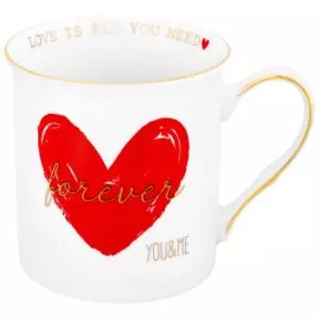 Кружка Сердце, 310 мл, фарфор