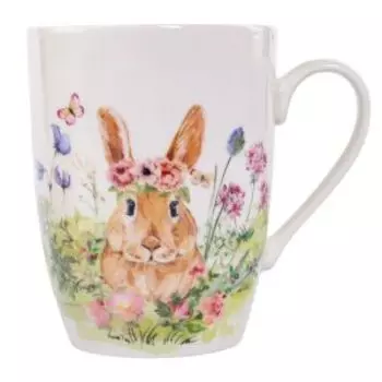 Кружка SIJ Spring bunny, 360 мл, фарфор