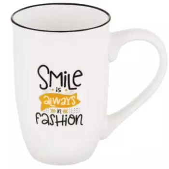Кружка Smile is always in fashion, 535 мл, фарфор