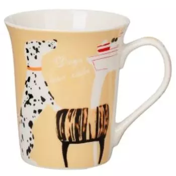 Кружка Собаки, 330 мл, керамика, персиковый