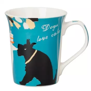 Кружка Собаки, 330 мл, керамика, синий