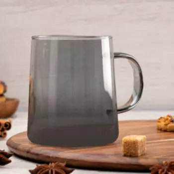 Кружка Taller, 450 мл, серая, стекло