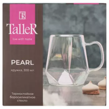Кружка TalleR Pearl Грани, 300 мл, стекло