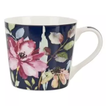 Кружка темная Floristry, 400 мл, фарфор