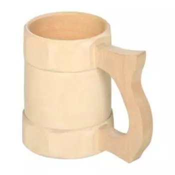 Кружка точёная Банные штучки с гранями, 0.5 л, липа