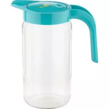 Кувшин Бочонок, 1.5 л, стекло, бирюза