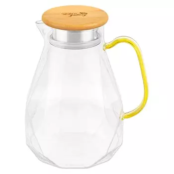 Кувшин Crystal Glass с деревянной крышкой, 1,8 л, стекло