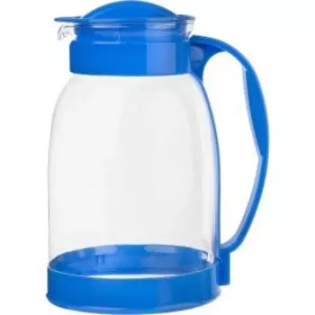 Кувшин Mallony Brocca-2400, 2.4 л, стекло/пластик, синий