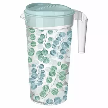 Кувшин Phibo с крышкой, светло-голубой, 1,5 л, пластик