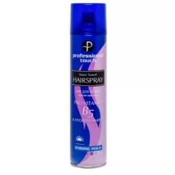 Лак для волос Professional Touch Pro Vitamin B5&hydro complex, сильной фиксации, 265 мл