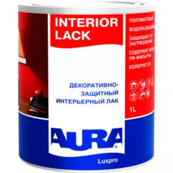 Лак водно-дисперсионный Aura Interior Lack, 1 л, интерьерный