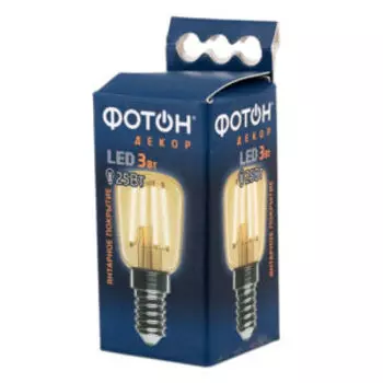 Лампа филаментная Фотон Декор, 3 Вт, E14, 2200К
